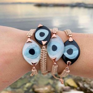 Go2boho turkiska onda ögonarmband för kvinnor Vänskap flätade Braclets Alla hjärtans dag present mode smycken armband hela