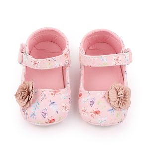 Sapatos de bebê infantil sapatos flor antiderrapante sola macia primeiras caminhantes princesa toddler sapatos de bebê 0-18m