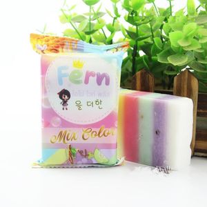 Chegadas de marca Omo branco mais sabão mistura cor cinco pele branqueada 100% gluta arco-íris Soap1