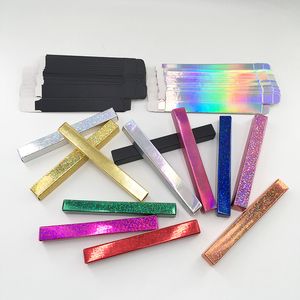 Confezione rettangolare morbida per eyeliner glitterati per scatola penna eyeliner per pennelli per sopracciglia impermeabile personalizzata all'ingrosso autoadesiva