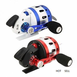 Wholesale slingshot fishing reel for sale - Group buy BL35 Slingshot Fishing Reel Bearing Closed Line Hunting Spinning Fishing Reel Aluminium Alloy Lure Shooting Closed Reel