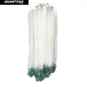 Quanmiao Balıkçılık Net Tek Mesh Naylon Dayanıklı Şamandıra Tuzak Monofilament Gill Aksesuarları El Dökme için1