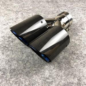 One PCS AKRAPOVIC Blue rostfritt stål avgaser ljuddämpare Auto Universal Double Car Tail Tips