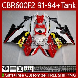 Body+Tank For HONDA CBR 600F2 600 F2 CC 600FS 91 92 93 94 Bodywork 63No.0 CBR600 FS CBR600F2 CBR600FS 1991 1992 1993 1994 CBR600-F2 600CC 91-94 Fairings Kit