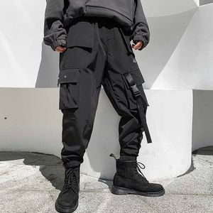 iiDossan Multi Pockets Cargo Pants Men Casual Joggers Men Harajuku Streetwear Trousers Hip Hop Pants Techwear 210705