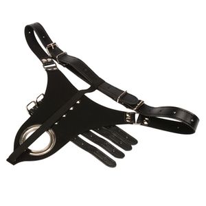 Wholesale bondage devices for men resale online - Sex Bondage Chastity Harness Belt Men Underwear Adult Games Restraints Thong with Penis Rings Toys PU Leather G String Device