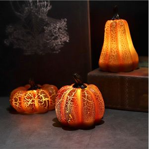 Party Decoration Halloween Dyni Lampa Symulacja LED świeca Żywicy Ozdoby Ozdoby Luminous Układ rekwizytów