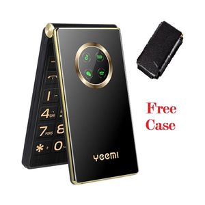 Luksusowy odblokowany klapki telefon komórkowy Telefon Oryginalny Yeemi Dual SIM Card 2.8 cal podwójny duży ekran Duży przycisk głośniejszy głosowy telefon dla studenta starego człowieka bezpłatny przypadek