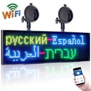 Wholesale information sign resale online - 50 CM P5MM RGB Full Color Car LED Sign Display Board V WiFi Programmable Scrolling Information Multi Function LED Screen