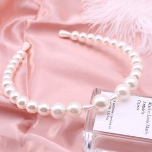 girls pearl Hair Sticks European American fashion ladies simple imitation pearls princess hairband kids hairs accessories headband S1163