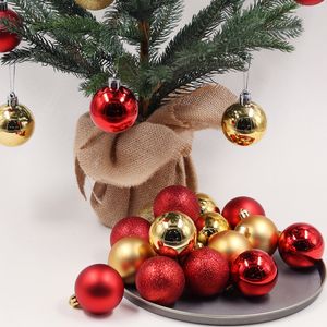 3cm 24 pcs / conjunto de bolas de natal decorações coloridas esferas de plástico bola de natal pingentes w-01258