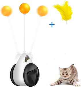 Inteligentny automatyczny kot zabawki Tryb obrotowy Transport Interactive Funny Smart Cat Toy Catnipa Zabawki Cat Supplies 210929