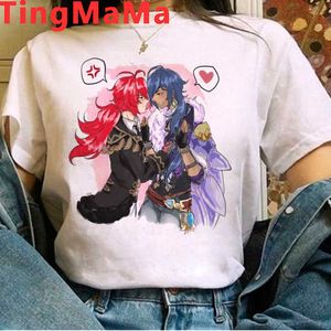 Genshin Impact Keqing clothes men graphic tees print ulzzang clothes vintage Y0901