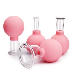 Glass Face Cupping Cup Silicone Cuppings Cups Massage Vacuum Suction for Body Facial Leg Arm Shoulder Muscle Anti Cellulite Chineses Therapy Tool