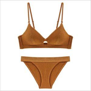 Nxy sexy set sexy underwear set de algodão faixa de parafuso fino sutiã sem fio com tiras removíveis garotas de lingerie mulheres 1127