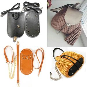 Handgefertigte Handtasche, Schultergurt, gewebtes Taschen-Set, Lederböden mit Hardware-Zubehör für DIY-Rucksack, 7-teilige Teile