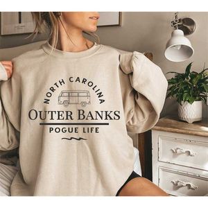 Trending Outer Banks North Carolina Sweatshirt Funny Pogue Life Shirt Outer Banks Paradise on Earth Hooide OBX Tv Tops 210927