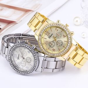 Ny stil Diamond-Studded Men's Steel Band Watch Fashion Sports and Leisure Explosion Modeller