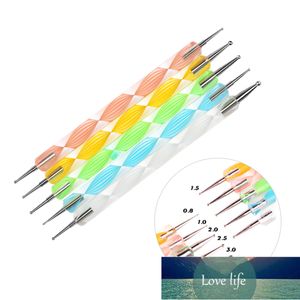 5 pcs 2 vias pontilhando caneta unha ferramenta nail art caneta conjunto para unha de gel uv muito marbleizing ferramenta de pintura arte ponto definir preço de fábrica especialista design de qualidade mais recente estilo original