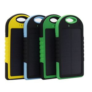 5000mAh 2 porta USB Caricabatterie per banca di energia solare Batteria di backup esterna con scatola al minuto per Samsung Android Mobile Phone la maggior parte dei dispositivi