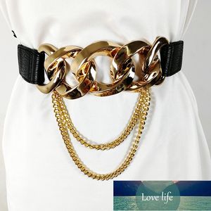 Elastic corset belt gold chain belts for women tassel stretch ceinture femme cummerbunds fashion luxury designer dress cintos Factory price expert design Quality
