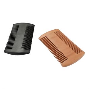 2021 Fine & Coarse Tooth Dual Sided Wood Combs Wooden Hair Scorpion Comb Double Sides Beard Comb for Men