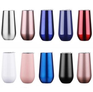 6oz Wine Tumbler 12 Colors Insulated Vaccum Cup Stainless Steel Thermoses Glass Water Beer Mug items