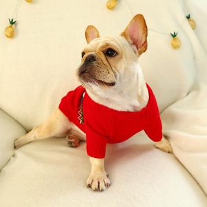Abbigliamento per cani Pet Cat Primavera e autunno Anno Costume Babbo Natale Maglione rosso Legge festiva Combatti vestiti grassi