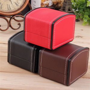 Fashion Watch Boxes Durable Faux Leather Watches Cases Storage Organizer Bracelet Bangle Jewelry Box with Pillow Package Case