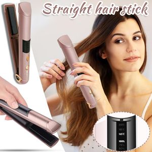 Electric Hair Brushes Portable Wireless Straightener Usb Cordless Lock System Travel Multipurpose Mini Power Bank Iron Straightening#4g