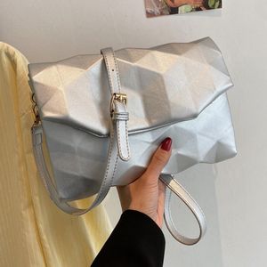 Diamant-Check Umhängetaschen Umschlaghandtasche Design Pu-Leder Umhängetasche für Frauen 2021 Mode reine Farbe