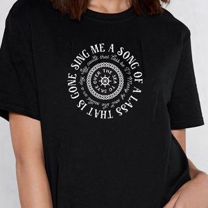 Sing Song Brief gedruckt 100 % Baumwolle lässig lustig cool Grunge Frauen T-Shirt Harajuku Hipster Tumblr Ulzzang T-Shirt Top 210518
