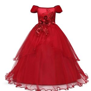 Elegant Dress Evening Ball Gown Kids Princess First Communion Teenager Costume