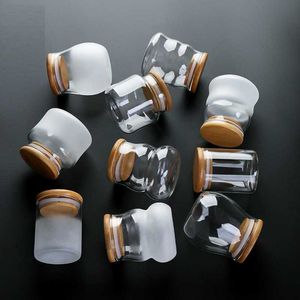 Mini Bottles Clear Transparent Container Cork Tea Candy Food Storage Containers Glass Jar With Lid