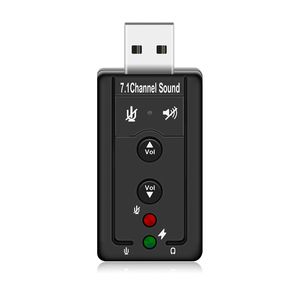 USB Ses Kartı 3.5mm Kulaklık Ses Adaptörü Bileşenleri Micphone 7.1 Harici Mac Win Compter için Android Linux