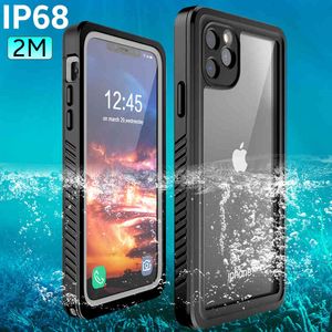 2M IP68 Impermeabile 11 Pro Max XR X XS MAX SE Custodia subacquea antiurto per esterni 7 8 6 6S Plus 5 5S