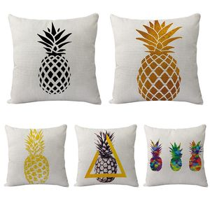 Ananas-Kissenbezug, dekoratives Wurfkissen, Ananas-Top-Kissenbezüge, quadratische Kissenbezüge für draußen und drinnen, für Zuhause, Sofa, Couch, 45,7 x 45,7 cm