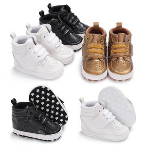 Första Walkers Pudcoco Est Fashion Born Baby Boy Girl Soft Sole Crib Skor Varm Stövlar Anti-Slip Sneaker 0-18m