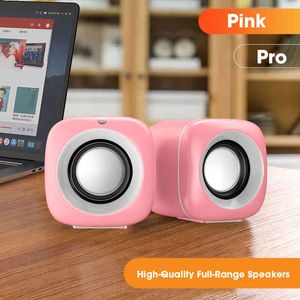 Altoparlante per computer rosa Colonna per PC portatile Suono per bassi profondi Subwoofer Lettore musicale Altoparlante audio Non altoparlanti Bluetooth