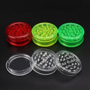 Smerigliatrice per erbe in plastica per uso domestico a colori casuali 60mm Rilevatori di fumo per fumatori smerigliatrici acriliche per tubi per accessori smussati in vetro tortuoso