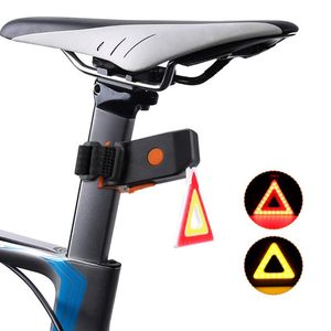 自転車USB充電式電気リアテールライトLED警告安全スマートアクセサリーバイクライト