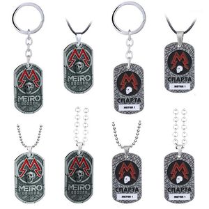 Naszyjniki wisiorek Gra Metro Exodus 2033 Naszyjnik Metal Vintage Souvenir Tag Kobiety Moda Choker Mężczyźni Biżuteria Prezent Link Łańcuch Kolye