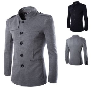 Wholesale dropshipping jacket for sale - Group buy jacket Chinese style Business Men Casual Stand Collar fashion Blazer Male clothes Slim Fit Mens coat Dropshipping Jacket Size S XL