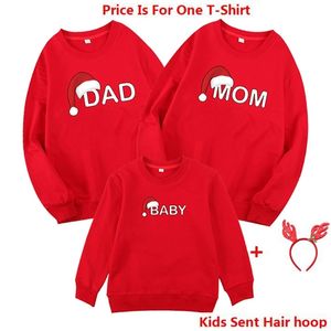 Christmas Family Look Adult Kids T-shirt Matching Outfit Mother Daughter Son Father 210521