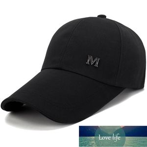 Män Kvinnor Vanligt Svart Extra Lång Bill Snapback Cap Brev M Baseball Cap Utomhus Sommar Sun Hatt UV Skydd Fiske Fabrik Fabrikspris Expert Design Kvalitet Senaste