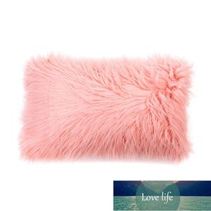 1 PCS Sólida Plushcase Peluche Casual Faux Fur Lance Almofada Casa Casa Cintura Cintura Travesseiro Caso Decorativo Frolvícula Preço de Fábrica Especialista Qualidade Mais Recente