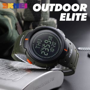 Skmei Japão Movimento Digital 50m À Prova D 'Água Masculino Relógio De Pulso Militar Compass Cronógrafo Cronógrafo Desporto Homens Relógios Relógio 1231 x0524