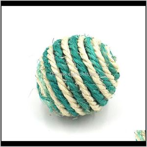 Игрушки Cat Home Garden House HouseHold Pet Toy Toy Sisal Balls Circular Multi Color Варианты Вариантов для семейного вязания для семейного вязания домохозяйств 0 6 мья J2 D