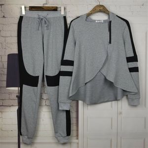 Damen Damen Sweatshirt Trainingsanzug Set Jogging Gym Zip Lounewear Lounge Wear UK Sommer Outfit Für Frau 210909