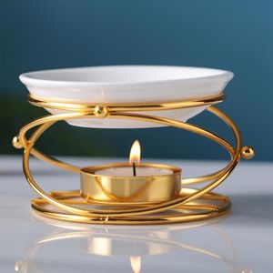 Candle Tithers Nordic Criativo Minimalista Minimalista Geométrica Essencial Lâmpada De óleo Fogão Incenso Queimador Decoração Doméstica Decorações